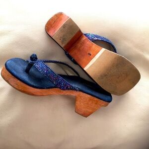 ✨ Bedazzled denim sandals size 8